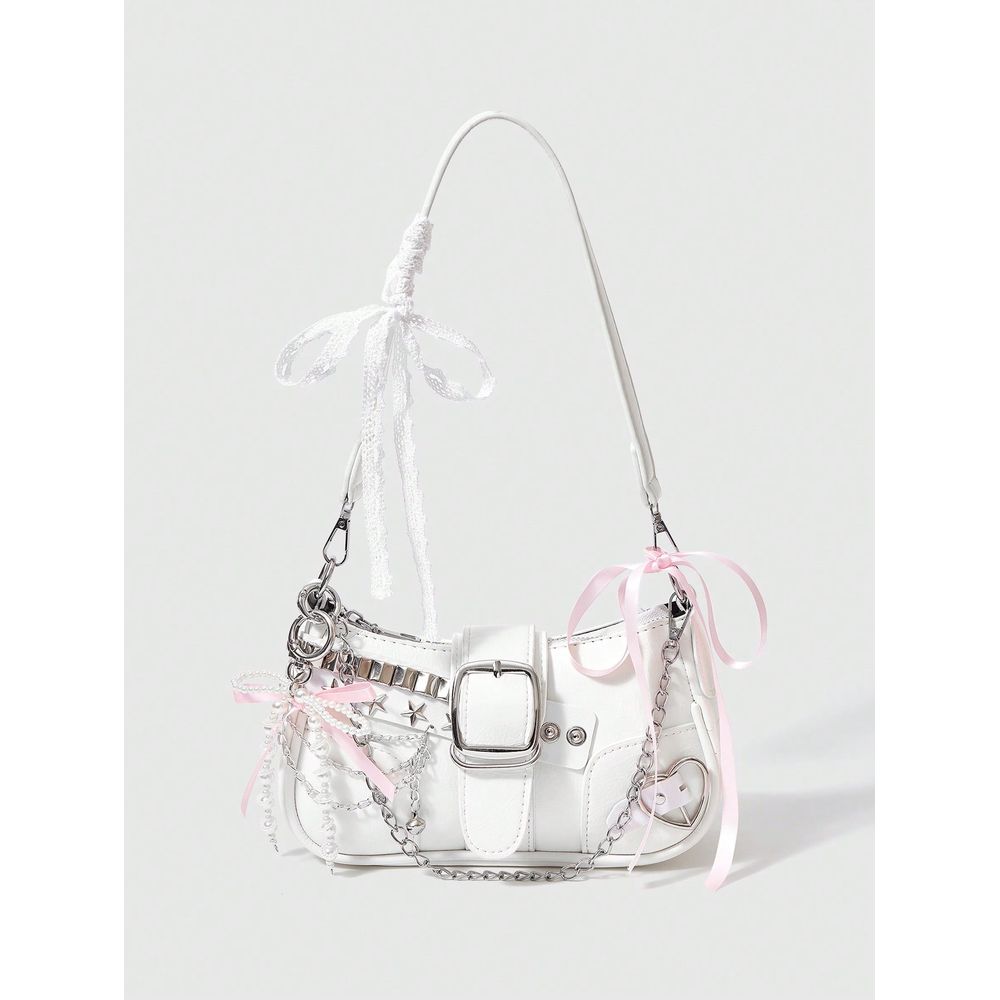 Women Bags White - Kawaii Cute White Y2K Style Womens