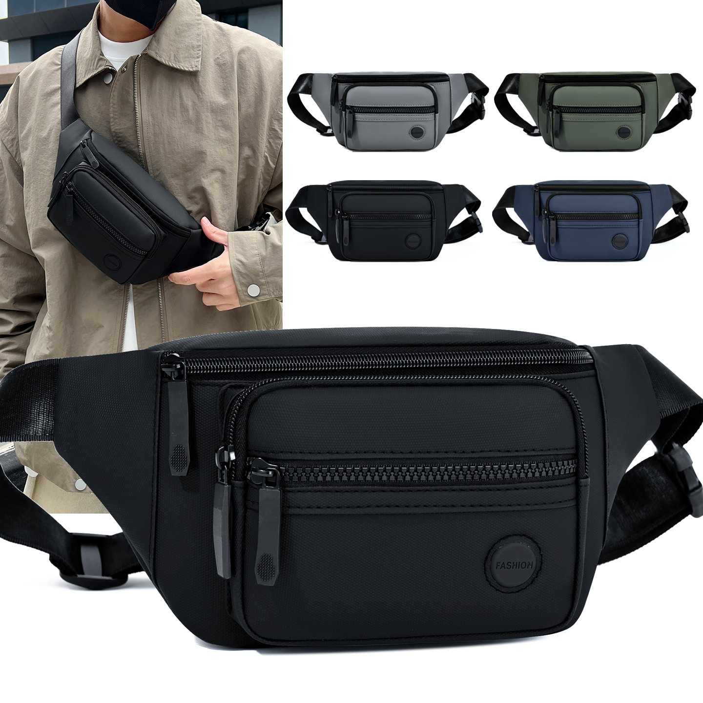Women'S Kangaroo Bags - Unisex Waterproof Waist Bag Pack Male