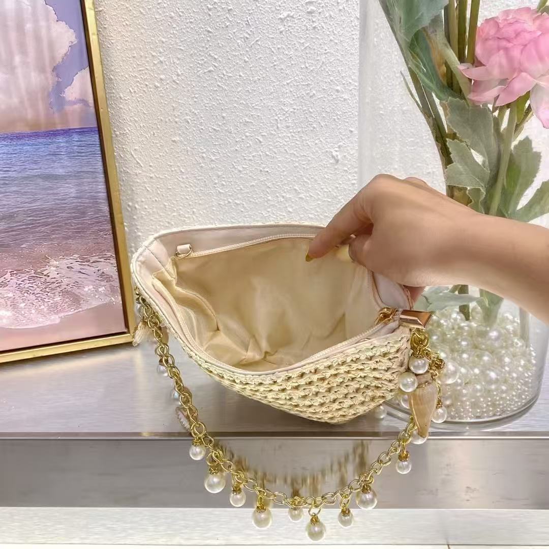 Women'S Bags Holiday - Beads Beading Chain Women Handbag Fashion