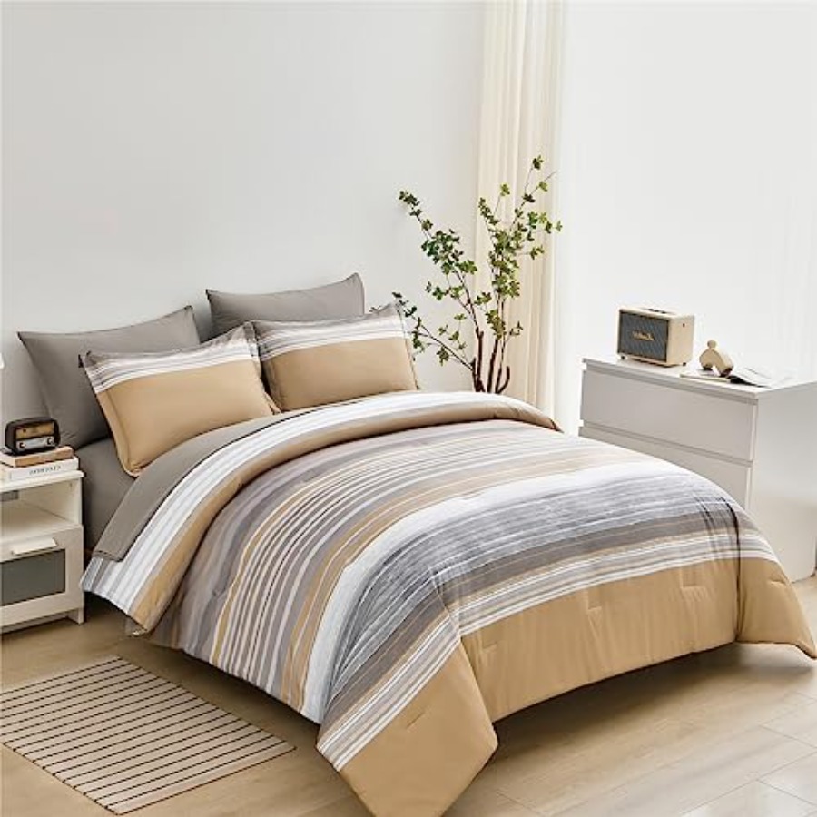 7 Pcs Bed in a Bag Stripe Comf - Women Bags White recensione e prezzo