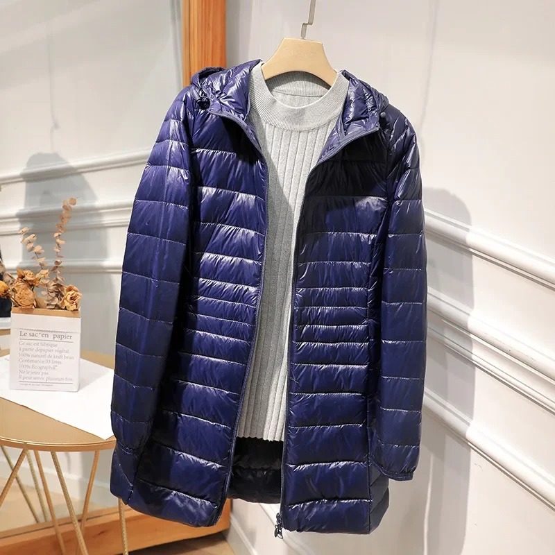 Female Long Down Jacket Light  - Women Bags White recensione e prezzo