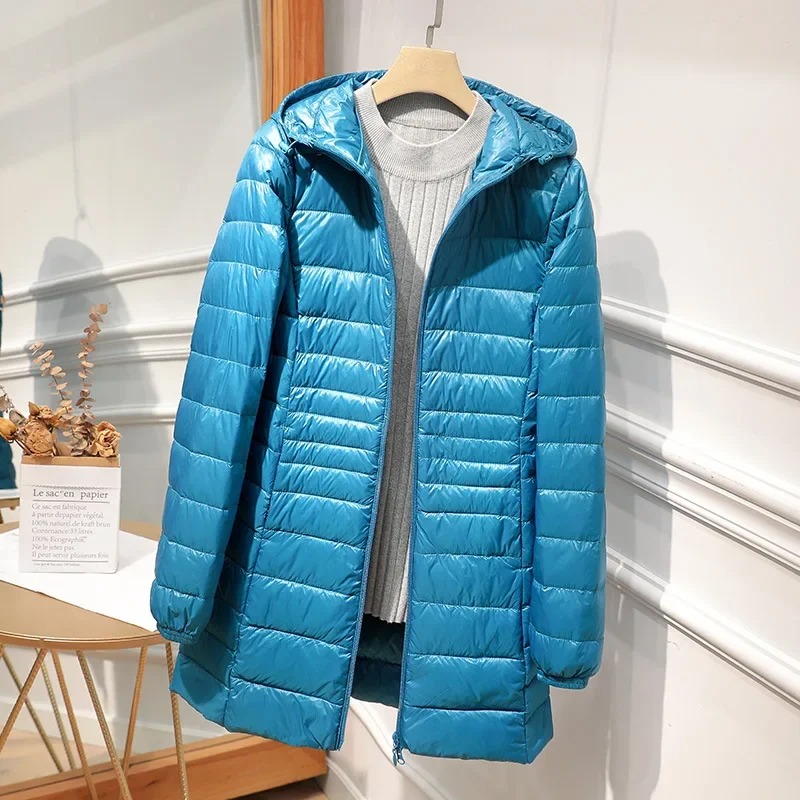 Female Long Down Jacket Light  - Women Bags White recensione e prezzo