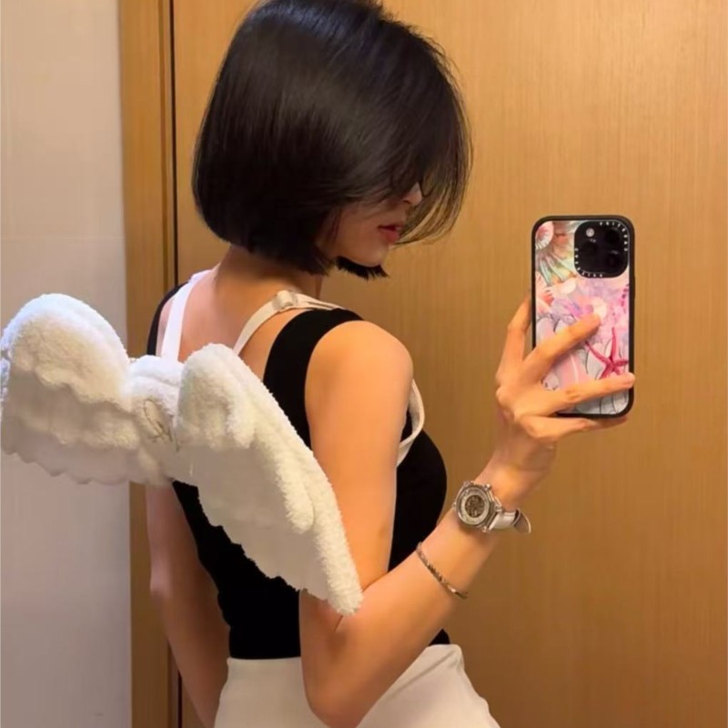 JIAERDI Sweet White Angel Wing - Women Bags White recensione e prezzo