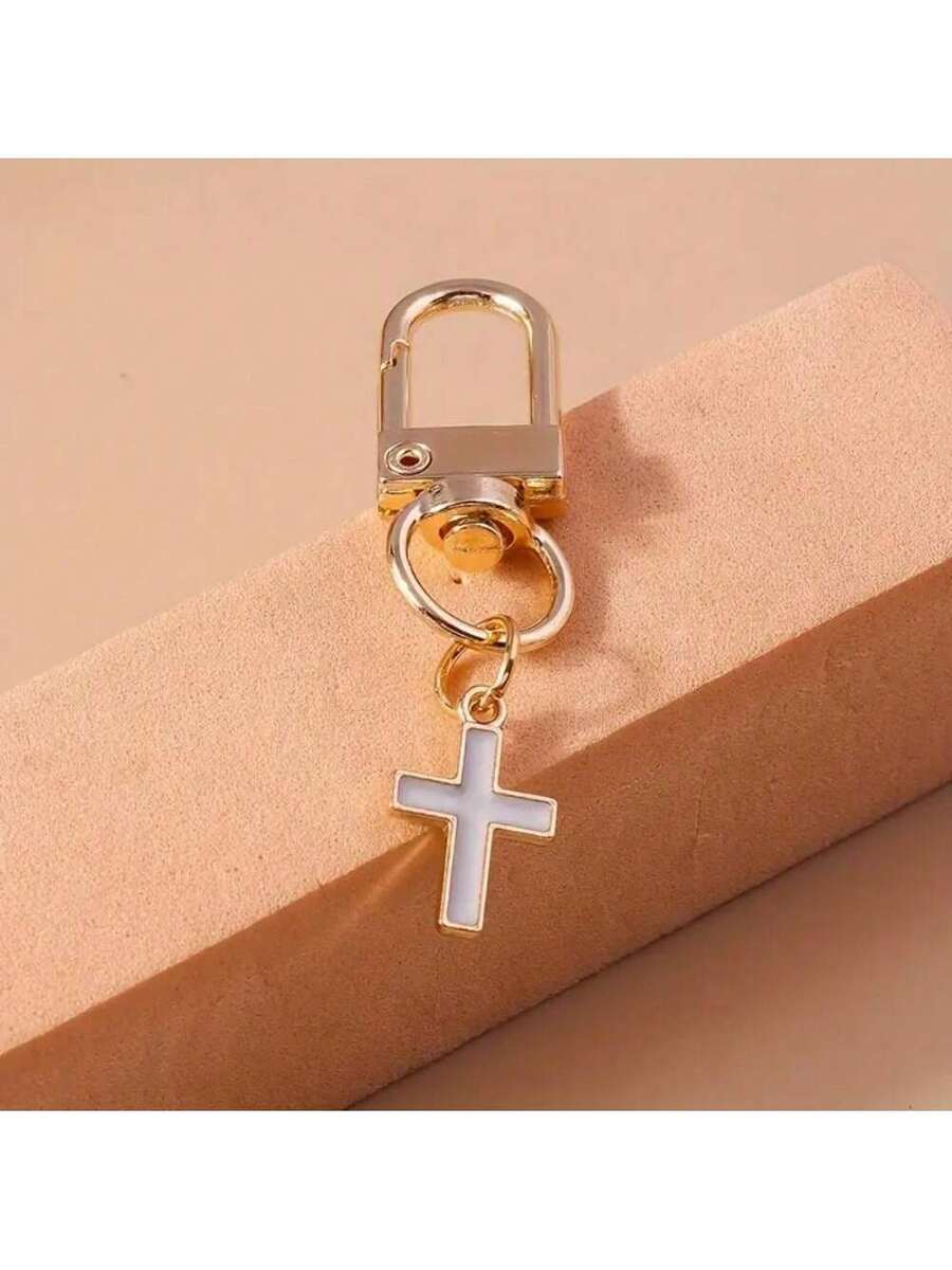 1pc Simple Cross Keychain Blac - Women Bags White recensione e prezzo