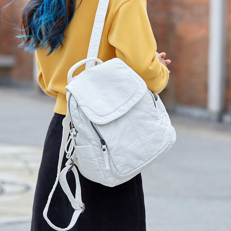 Women's Backpack White Washed  - Women Bags White recensione e prezzo