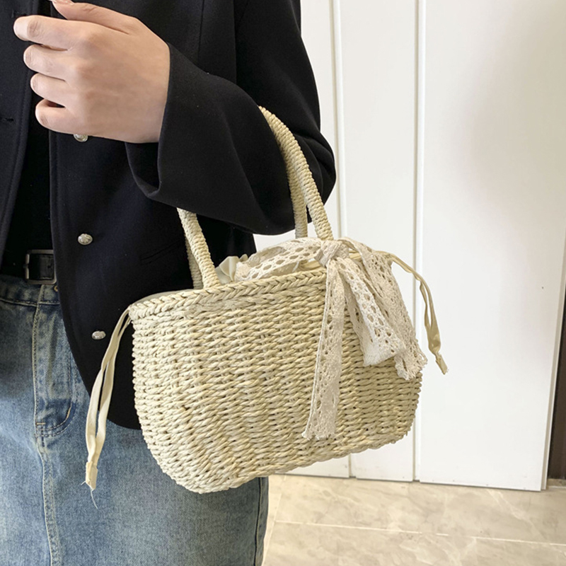 Women Straw Woven Drawstring H - Women'S Bags Holiday recensione e prezzo