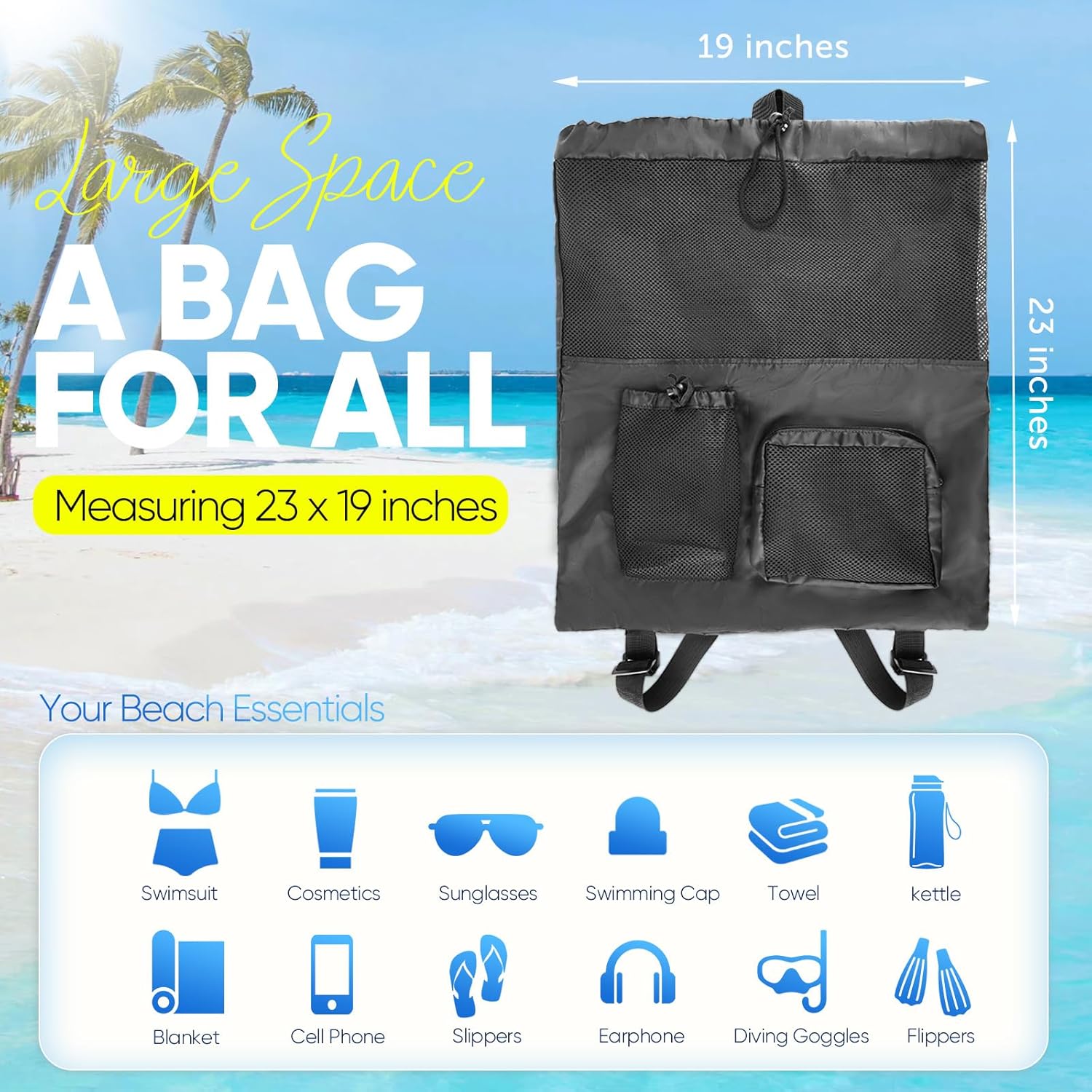 Swim Mesh Beach Bag, Waterproo - Women Bags Waterproof recensione e prezzo