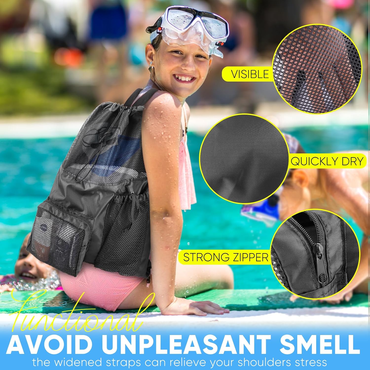 Swim Mesh Beach Bag, Waterproo - Women Bags Waterproof recensione e prezzo