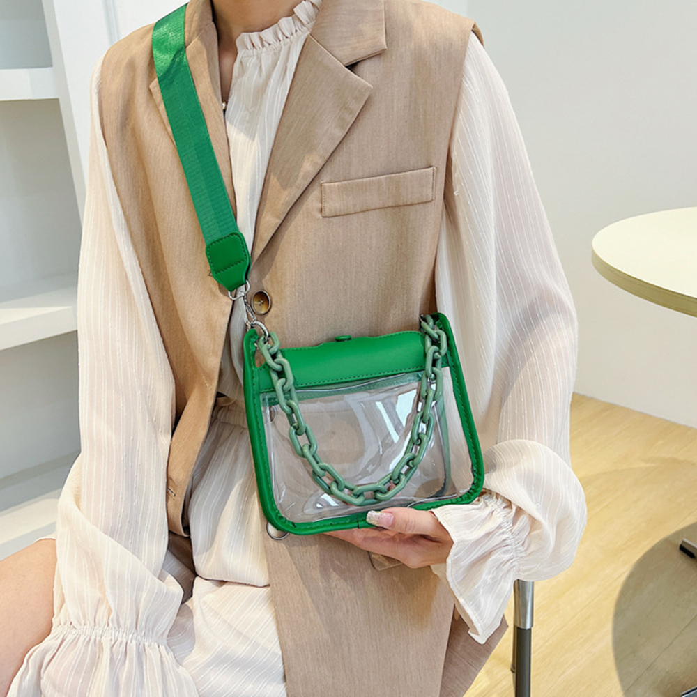 Fashion Ladies Jelly Solid Col - Jelly Bag Clear Pvc recensione e prezzo