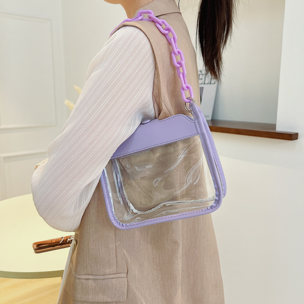 Fashion Ladies Jelly Solid Col - Jelly Bag Clear Pvc recensione e prezzo