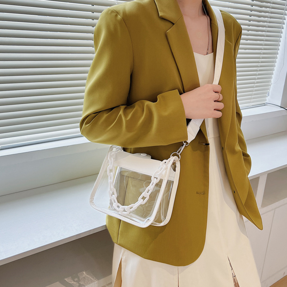 Fashion Ladies Jelly Solid Col - Jelly Bag Clear Pvc recensione e prezzo