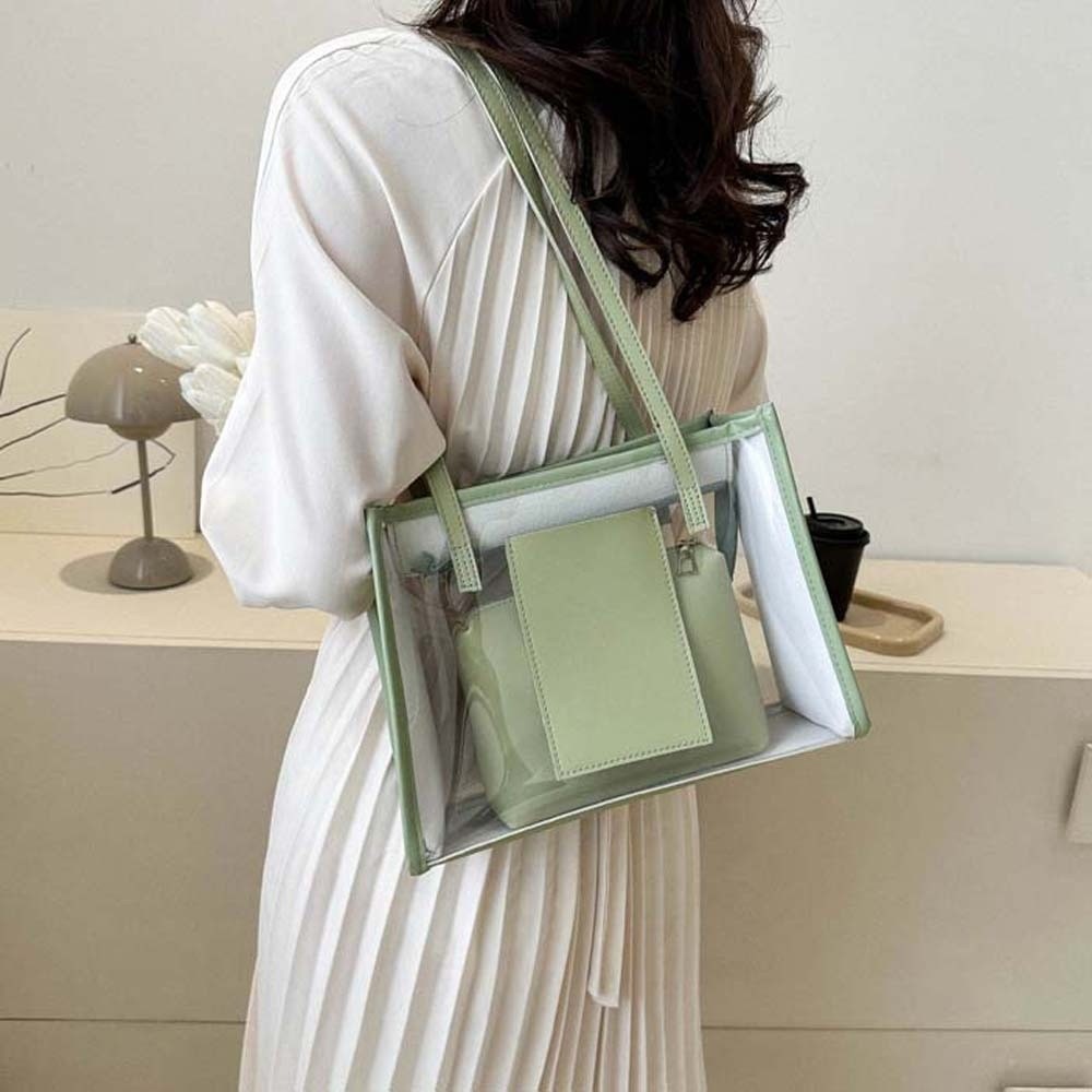 2pcs/set Elegant Transparent J - Jelly Bag Clear Pvc recensione e prezzo