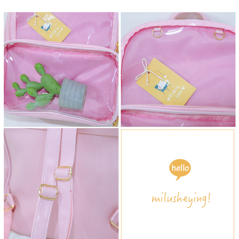 Cute Clear Transparent Women B - Jelly Bag Clear Pvc recensione e prezzo