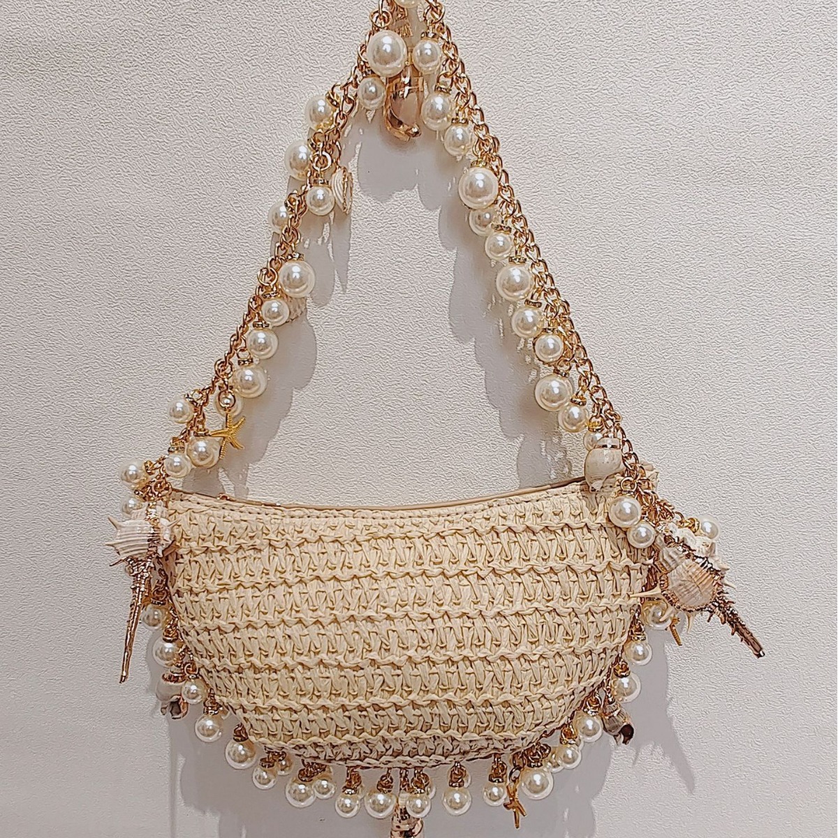 Handmade Pearl Conch Straw Wov - Women'S Bags Holiday recensione e prezzo