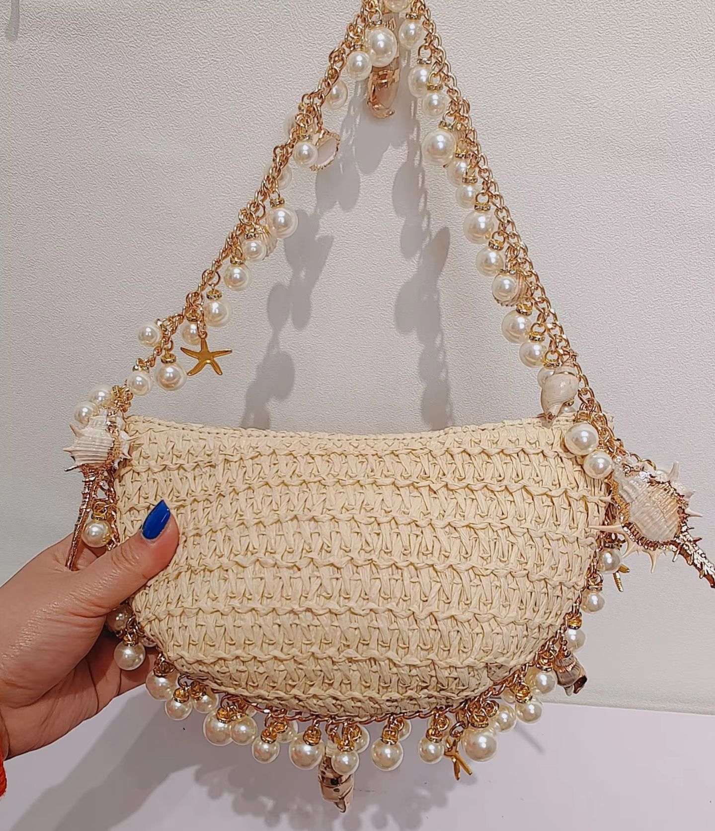 Handmade Pearl Conch Straw Wov - Women'S Bags Holiday recensione e prezzo